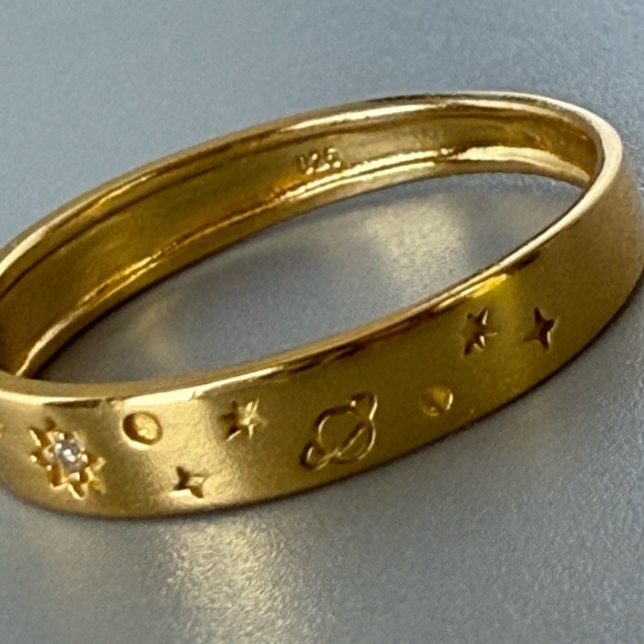 14k Gold Vermeil Celestial Ring - Picture 6 of 13